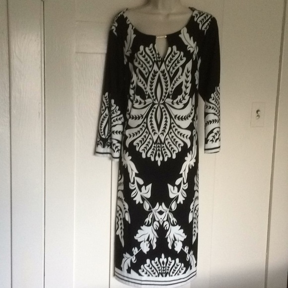 haani black and white dress